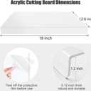 Acrylic Cutting Boards for Kitchen CounterClear Cutting Board for Countertop with Lip, Upgraded Thicker Non-Slip Transparent Acrylic Cutting Board for Countertop for Home (18 * 14in) (Large), 18"L x 12.6"W