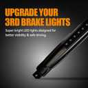 Third 3rd Brake Light LED for 2002-2009 Chevy Trailblazer GMC Envoy, High Mount Rear Brake Lights Assembly for 04-07 Buick Rainier, Waterproof Center Cab Lamp Stop Light (Black)