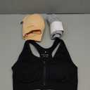 Women's Zip Front Sports Bra Wireless Post-Surgery Bra Active Yoga Sports Bras 3 Pack M