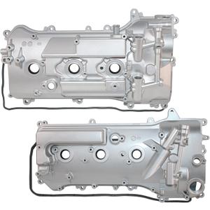 3.5L V6 Aluminum Valve Covers Compatible with 2007-2016 Toyota Sienna 2007-2017 Camry 2008-2016 Highlander Replace# 11201-0P020 11202-0P020