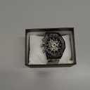 Gute Mens Watches, Mechanical Skeleton Stainless Steel Waterproof Automatic Self-Winding Watch for Men, Luxury X Dial Steampunk Wrist Watch (Silver)