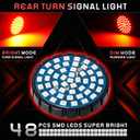 1157 Front Rear Turn Signals 2 inch Bullet Led Blinkers with Smoked Lens Compatible with Harley Softail Sportster Cruiser Street Glide Special Road King Fatboy