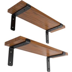 skysen Heavy Duty 7.25" Floating Shelf Brackets Support, Set of 8, Wall Mounted 1/4" Thickness, Matt Black ,Decorative Shelves (Shelf Bracket-7.25"-8)