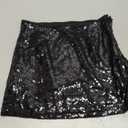 Floerns Women's Contrast Sequin Short Skirt Mid Waist Party Bodycon Mini Skirt (Medium, Black)