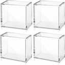 4 PCS Acrylic Display Case Compatible with PKMN Booster Boxes, Stackable 5mm Thick Booster Box Case Display Protectors Booster Box Storage for Cards Collectors