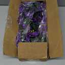 Sggvecsy Artificial Fake Hanging Flowers Plants for Outdoor Outside Spring Summer Decoration 2PCS Faux Silk UV Resistant Realistic Morning Glory Trailing Vines for Home Porch Patio Balcony(Purple)