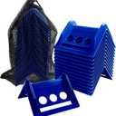 24 Pack 4" Flatbed Edge Protectors with Carrying Case, 4" Winch Ratchet Straps Plastic Corner Protectors for Flatbed Cargo Load (Blue)