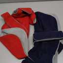 Geyecete 2 Pack Dachshund Coat Warm Thermal Quilted Dachshund Clothes,Dog Winter Coat with Warm Fleece Lining, Outdoor Dog Apparel-M-Red/Blue