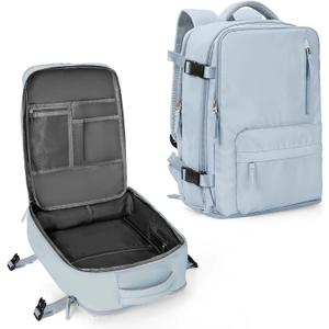 WONHOX Large Travel Backpack Carry on Flight Approved Laptop Work Business Backpack for Women Men Mochila de Viaje (A3-blue)