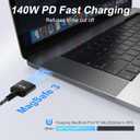 140W MacBook Air Charger,USB-C to MagSafe 3 Cable,6FT Fast Apple Charger Magnetic 3 Cord for MacBook Air M4 2025 15'' 13'', 2024 M3, 2023 M2, 2022 M2, 16" 14" Mac Book Pro 2024 M4, 2023 M 2,2021 M1