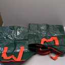 ZOBER Christmas Tree Storage Bag - With 2 Ornaments Accessories/Garland Bags - Fits 9 Ft Trees - Plastic, Waterproof Christmas Tree Bag For Storage Box For Xmas - Strong, Durable Handles - Green