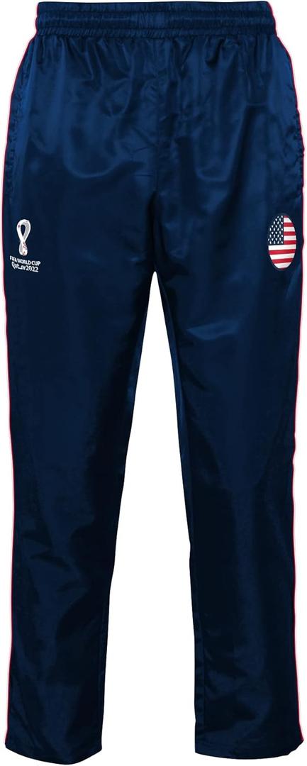 Outerstuff Unisex Youth FIFA World Cup Contrast Training Track Pant (Medium, Navy)