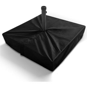 Patio Umbrella Base Cover for Outdoor Umbrellas Base,Heavy Duty 600D Waterproof Anti-UV,30"L x 30"W x 5"H,Outside Square Umbrella Stand Base Covers (Black)
