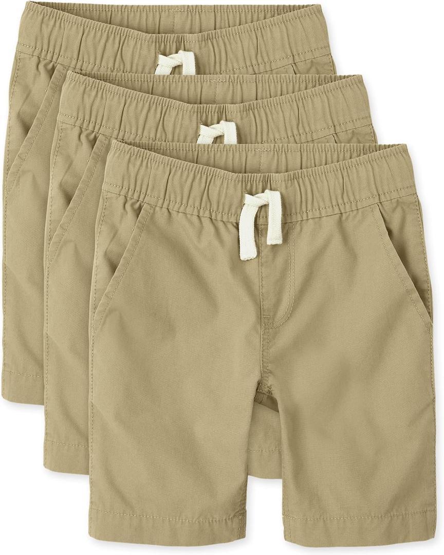 The Children's Place boys Pull On Jogger Shorts, FLAX, 16