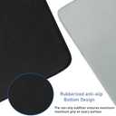 Large Extended Gaming Mouse Pad with Stitched Edges, 47.3 X 23.6 in Desk Pad Durable Non-Slip Natural Rubber Base, Waterproof Computer Keyboard Mat for Esports Pros, Gamer, Desktop, Grey