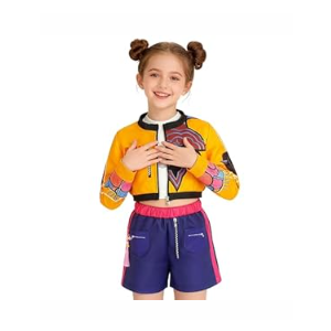 LRMEUMA Halloween Pop Singers Costume Stage Outfit Clothing Set,Christmas Gift for 414 Years