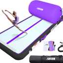 AWSUM Inflatable Gymnastics Mat 10ft Training mat 4/8 inches Thick tumbling mat with Electric Pump for Home/Gym/Outdoor