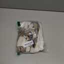 fhutpw Baby Toddler Girl Outfits Fall Winter Clothes Turtleneck Knitted Cotton Long Sleeves Tops & Button Mini Skirts Set (2-3T, D Wihte&brown Plaid)