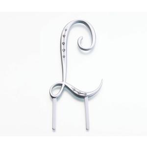 Lillian Rose Rhinestone, Large, Monogram Letter L, Silver, 4.5" L, None