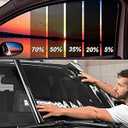 TOYOCO Window Tint Film for Cars, Car Window Tint Window Privacy Film, Car Shade Front Windshield, Heat & UV Block and Scratch Resistant, Blackout Window Film Auto Car Windshield Sun Shade Roll