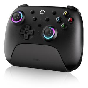 Nargos 8BitDo Ultimate 2 Wireless Controller, Game Gamepad for PC Android with TMR Joysticks, Switchable Hall Effect/Tactile Triggers, RGB Fire Ring, PC Gamer Gift (Black)