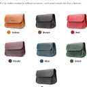 Yellow Full-Grain Leather Mini Pouch - 6 Inch Small Travel Organizer for Women, Cosmetic Jewelry Coin Cable Case