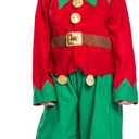 EraSpooky Elf Costume for Kids Boys Christmas Children's Costumes Outfit Set Santa Elf Costume Dress Up Funny Cosplay Party (Medium)