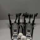Seteol Double Kick Bass Drum Pedal, Heavy-Duty Double Kick Pedal with Twin Chain Drive Percussion Hardware & 4-Sided Beater Heads | Electric Drum Set Double Bass Pedal for Pro Drummers (Double Pedal)