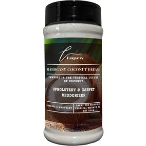 Mahogany Coconut Dream Carpet Freshener Powder: Powerful Odor Eliminator for Home, Upholstery Deodorizer, Carpet Deodorizer, Pet Urine, Cat Litter Box - Mahogany Coconut Dream Fragrance. (16 Ounce (Pack of 1))
