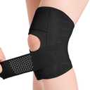 Galvaran Knee Brace with Side Stabilizers Relieve Meniscus Tear Knee Pain ACL MCL Arthritis,Joint Pain Relief, Breathable Adjustable Knee Support Suitable for Men and Women with Sports Injuries (Black, S)
