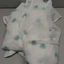 MYSKY HOME Short Curtains for Kitchen Windows Green Pom Pom Curtains for Bedroom Light Filtering White Sheer Curtains for Nursery Cafe Bathroom Privacy Rod Pocket Bohemian Voile 38 x 45 inch 1 Panels