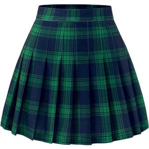 Pleated Skirts for Women High Waist Mini Tennis Skater Skirt Casual Basic Skirts Cheerleader, Size S