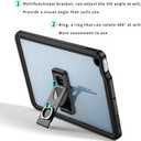 Designed for 2020-2022 iPad Air4/5 10.9 Inch Waterproof Case, IP68 Waterproof 360 Degree Professional Dustproof, Shockproof Case with Lanyard & Stand