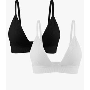 Seamless Padded Bra Wireless Triangle Plunge Cami Bra Adjustable Spaghetti Strap , Size L Seamless Padded Bra Wireless Triangle Plunge Cami Bra Adjustable Spaghetti Strap , Size L