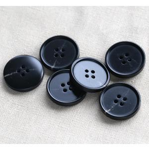 40PCS 1 inch (25mm) Suit 4-Hole Buttons Overcoat Resin Black Buttons Crafts DIY Projects