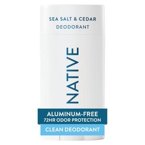 Native Deodorant Contains Naturally Derived Ingredients, 72 Hour Odor Control, Deodorant for Women and Men, Aluminum Free, Sea Salt & Cedar 2.65oz