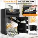 2.8 Cuft Drop Safe for Business, Cash Safe Box with Quick Place Drop Slot