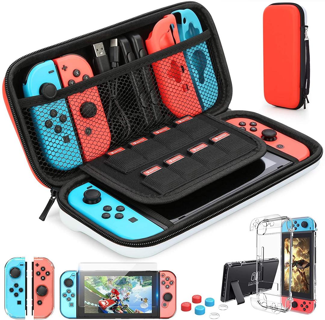HEYSTOP Nintendo Switch 2 Case Dockable-Compatible with Nintendo Switch 2 Console and Joy-Con Controller with Screen Protector and Thumb Grips-Shock Absorption and Anti-Scratch
