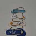 Juvale Wooden Beach Wall Hanging Decor Sign, Flip Flop Coastal Decorations for Home, Bathroom, Living Room, Bedroom and Dining Room, The Beach is My Happy Place (8.7x20.9 In)