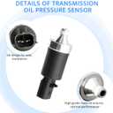 Engine Oil Pressure Sensor Sender Switch, Sending Unit fit for 1998 1999 2000 2001 2002 2003 Dodge Ram 1500 2500 3500 Pickup Van, 1998 Jeep Grand Cherokee, Wrangler/TJ, Dodge Durango Dakota PS291