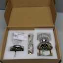 Crystal Glass Door Knobs Interior with Lock,Privacy Vintage Clear Crystal Door Knobs for Bedroom and Bathroom (Polished Chrome,1Pack)