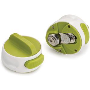 Joseph Joseph Can-Do Compact Can Opener Easy Twist Release Portable Space-Saving Manual Stainless Steel, Green