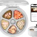 Automatic Wet Food Cat Feeder with 3MP Camera, App Control, Dual Semiconductor Cooling, Heating Feeding Area, 5 Stainless Steel Trays Pet Food Dispenser