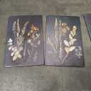 Black Botanical Canvas Wall Art Set of 3 Vintage Floral Art Moody Flower Wall Decor Dark Academia Poster Painting Prints Pictures for Bedroom Living Room 16x24 Inch Framed