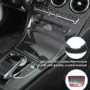 Center Console Gear Shift Panel Frame Cover Trim, Carbon Fiber Pattern Style, Interior Decoration Accessories for Mercedes Benz C GLC Class W205 2015-2018 (W205 with Clock)