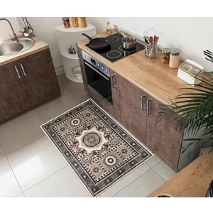 Keen Home Design 2x3 Rug - Machine Washable Entry Rug with Non-Slip Backing, Ideal for Enteryway, Kitchen, Bathroom, Laundry Room - Vintage, Easy Clean, Durable, Low Pile Rug - (2' x 3')