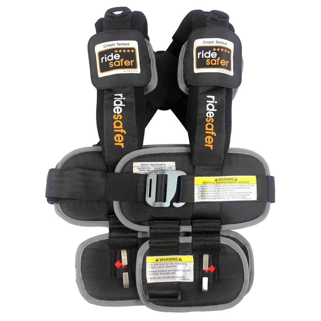 RideSafer - Small Black, Lightweight, Compact, Portable Car Seat - Perfect for Travel and Everyday Child Safety (Small (Pack of 1))