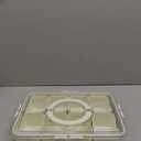 Divided Serving Tray with Lid and Handle,8 Compartments Snacks Box,Snack Fruit and Veggie Tray,Portable Platter for Candy Fruits Nuts Snack Party Entertaining Picnic (1 PCS)