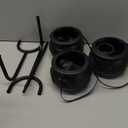 Halloween Decorations Indoor,Set of 3 Witches Cauldron Candy Serving Bowls on Rack,Halloween Party Decorations,Black Plastic Candy Cauldron for Table Decor.