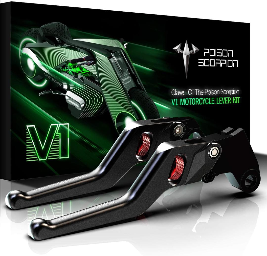 POISON SCORPION Brake Clutch Levers CNC Adjustable Compatible with Street Triple R 17-20, Speed Triple R/S 16-20, Speed Twin 19-23, Thruxton R 16-20, Scrambler 1200 XC 19-21